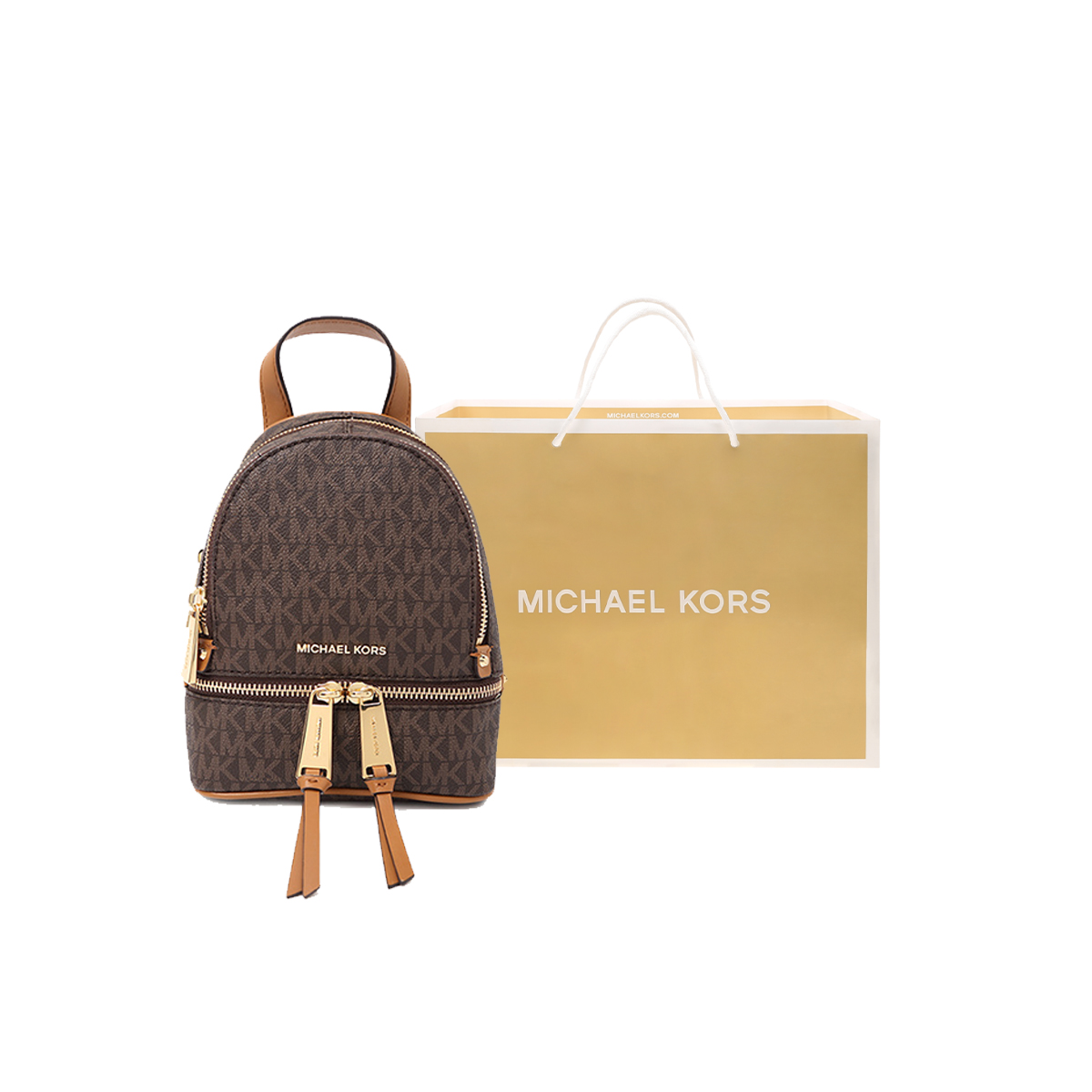 

MICHAEL KORS Кожаный рюкзак для женщин в коричневом цвете