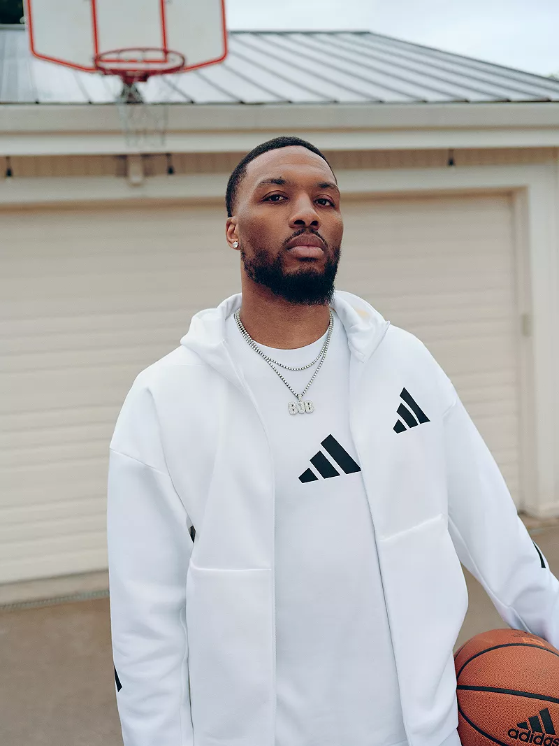 Мужские кроссовки Adidas Z.N.E. Флисовая куртка с молнией во всю длину и капюшоном, белый — фото 3