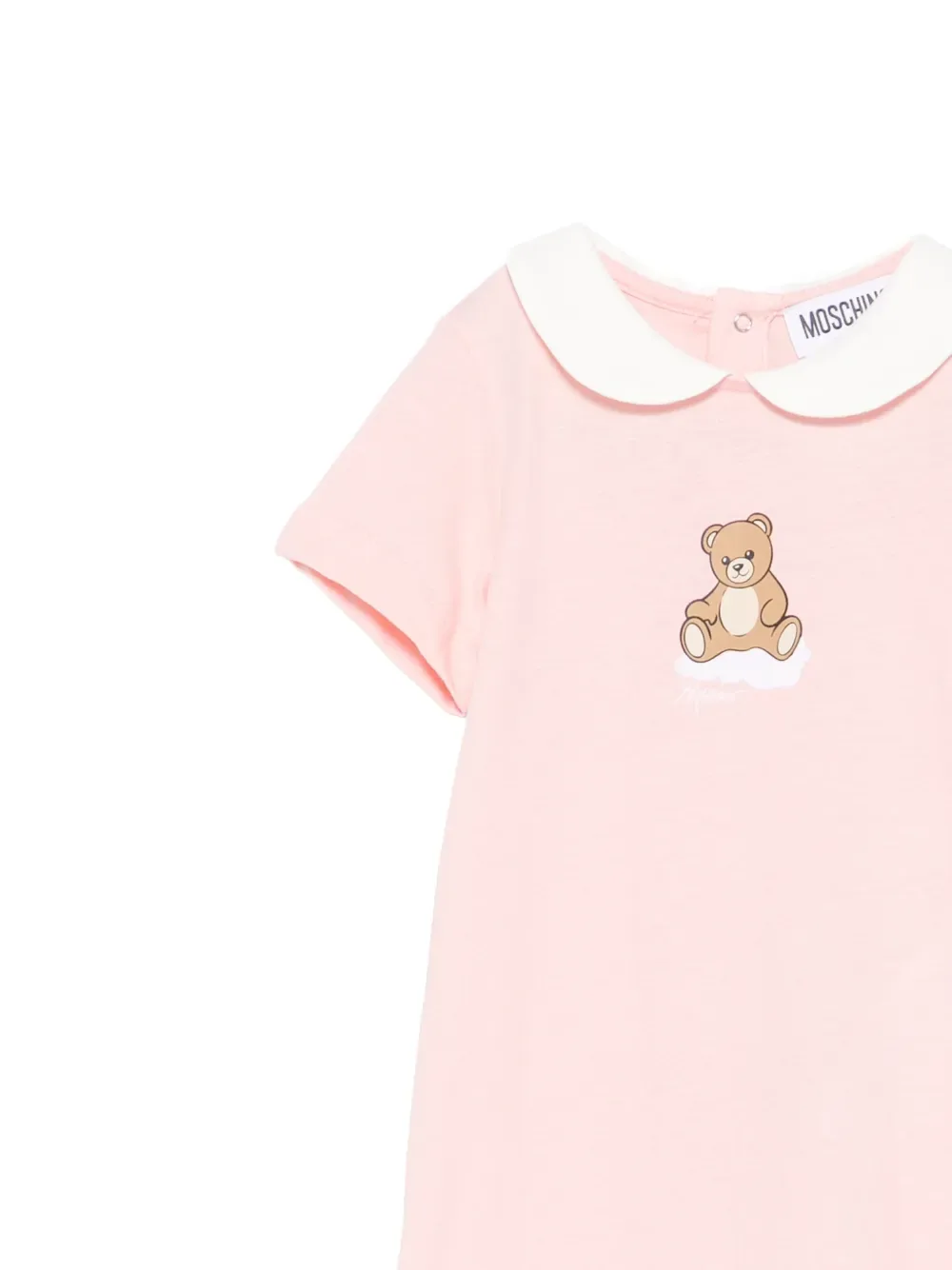 Комплект из двух боди с принтом медведя Moschino Kids, розовый — фото 2