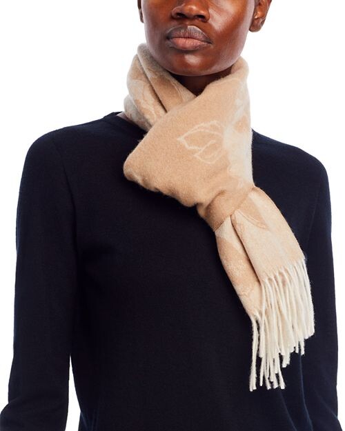 

Тканый шарф с цветочным принтом C by Bloomingdale's Cashmere, цвет Tan/Beige