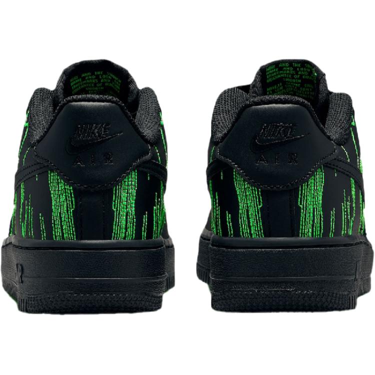 Nike Кроссовки Air Force 1 Cushioning And Breathable Low top Kids' Skateboarding Shoes Black/Green Teenagers — фото 3