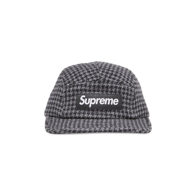 

Бейсболка Supreme Houndstooth Wool Camp Cap, черный