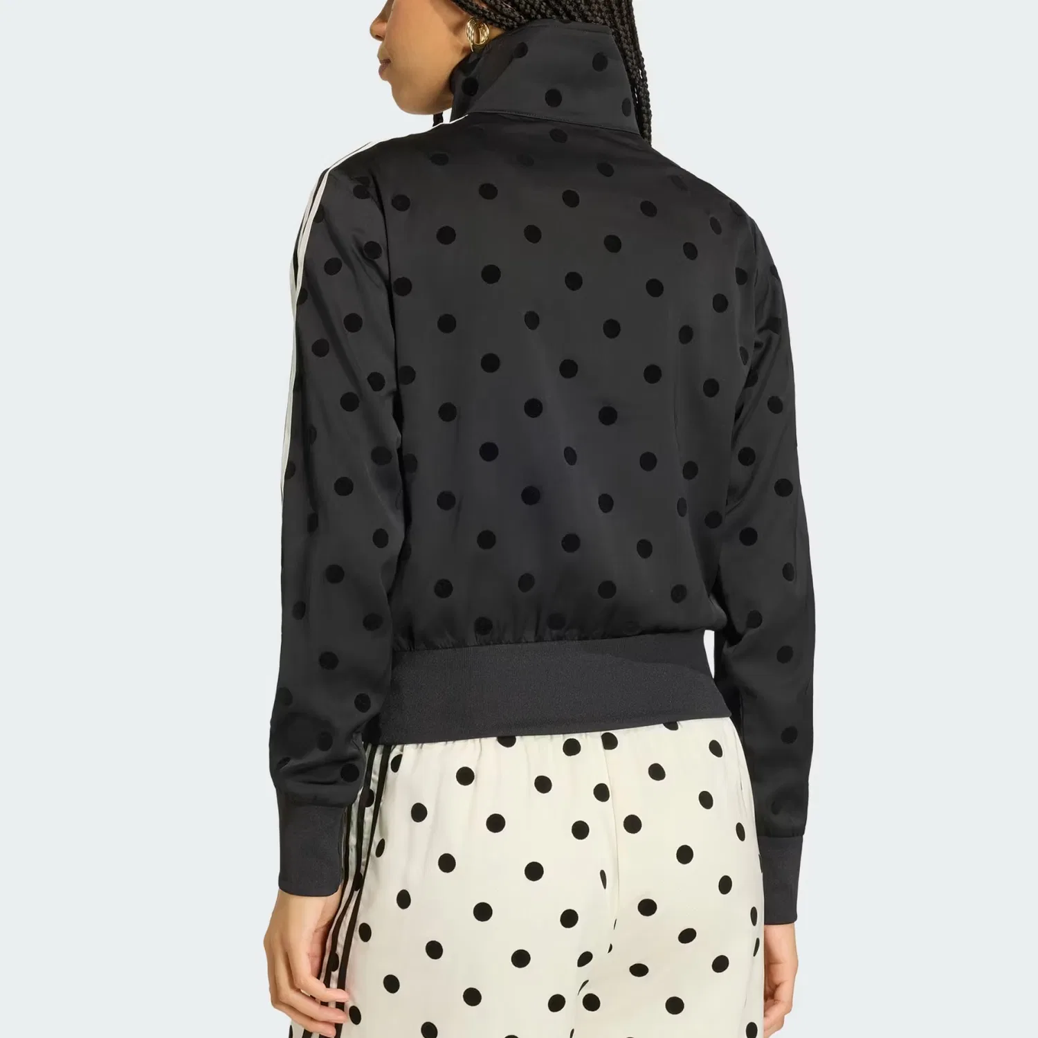 Куртка женская SATIN POLKA DOTS TT TRACK TOP Adidas Originals, Black — фото 4