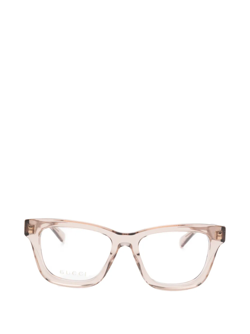 

Очки с геометрической оправой Gucci, бежевый