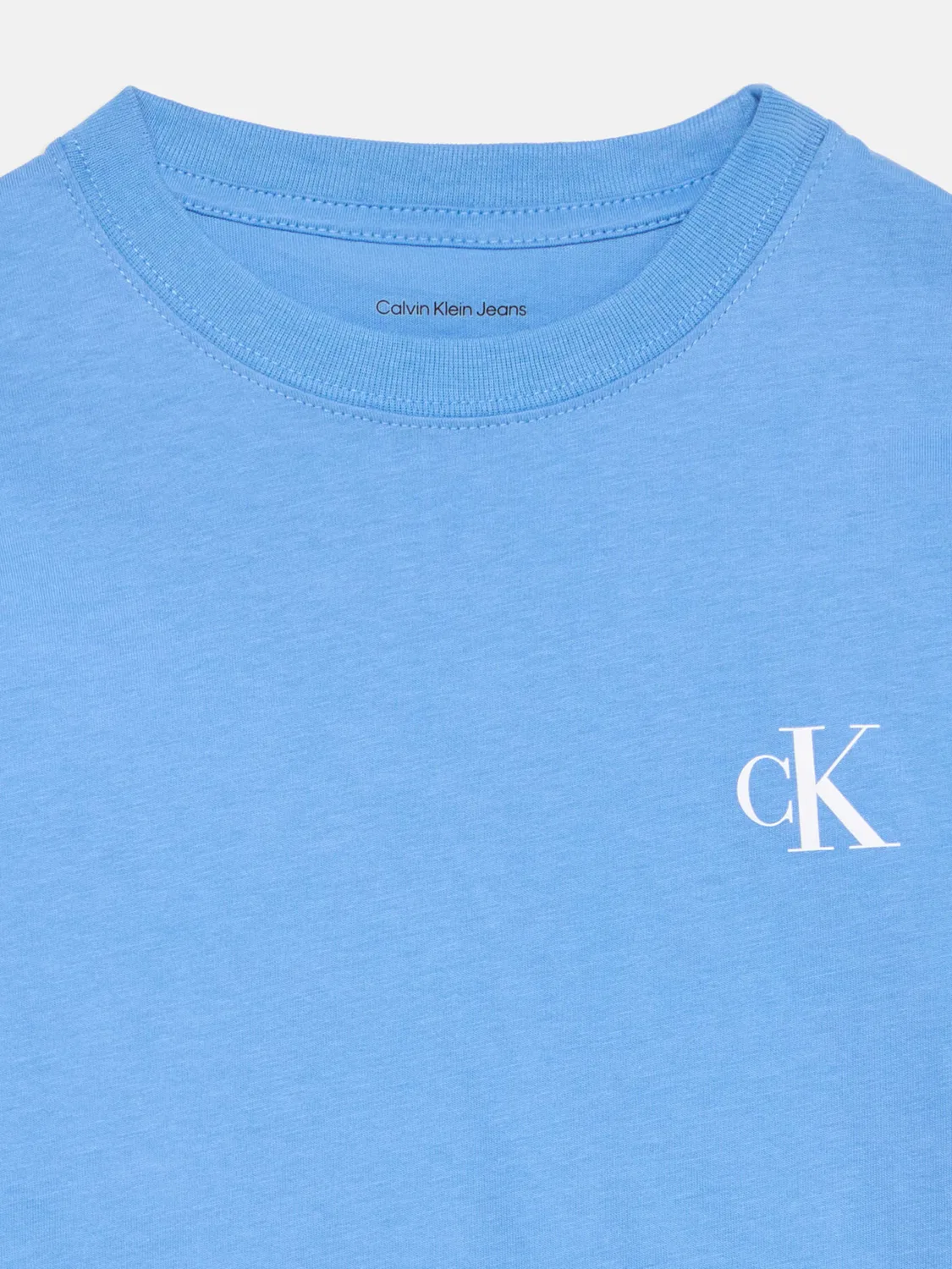 Джинсовая рубашка Calvin Klein Jeans бежевый, лазурный цвет — фото 3