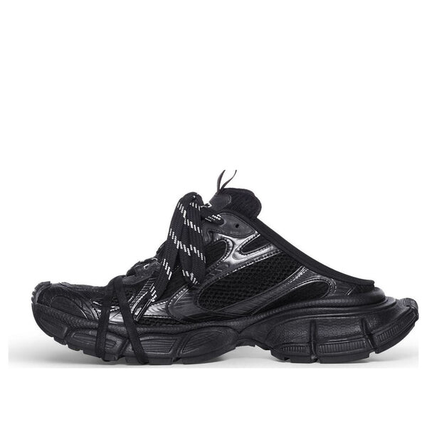 

Тапочки 3xl mules 'black mesh and polyurethane' Balenciaga, черный