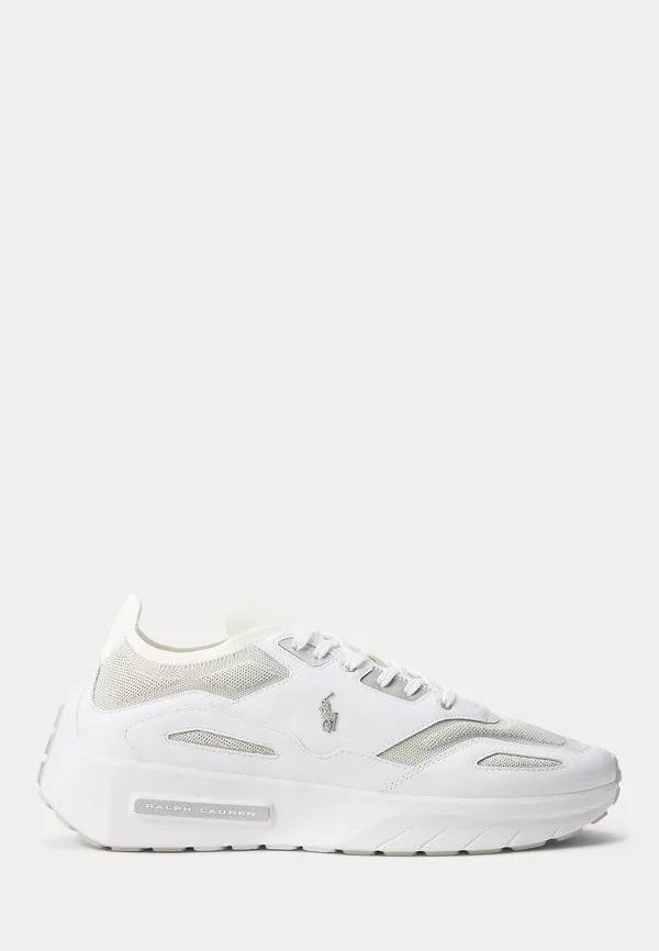 Трикотажные кроссовки boerum с кожаными вставками Polo Ralph Lauren, Deckwash White/Grey Violet