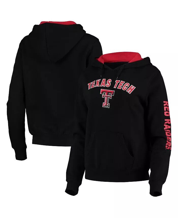 

Женский черный пуловер с капюшоном Texas Tech Red Raiders Loud and Proud Colosseum, черный