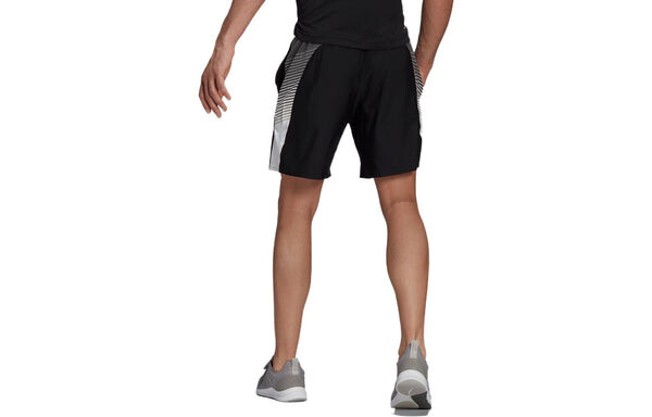 Шорты adidas Logo Printing Splicing Sports Gym Shorts Black, мультиколор — фото 2