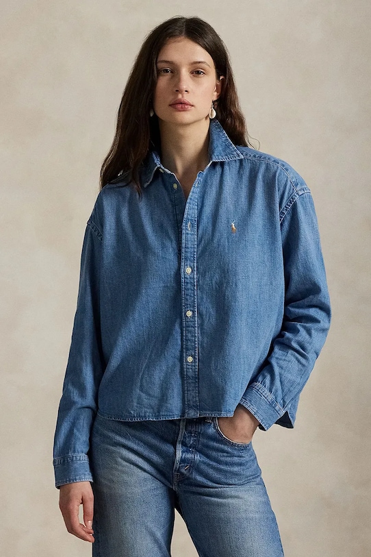

Джинсовая рубашка Polo Ralph Lauren, синий