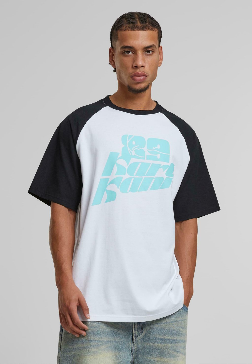 

Футболка с принтом SIGNATURE COLORBLOCK RAGLAN Karl Kani, белый