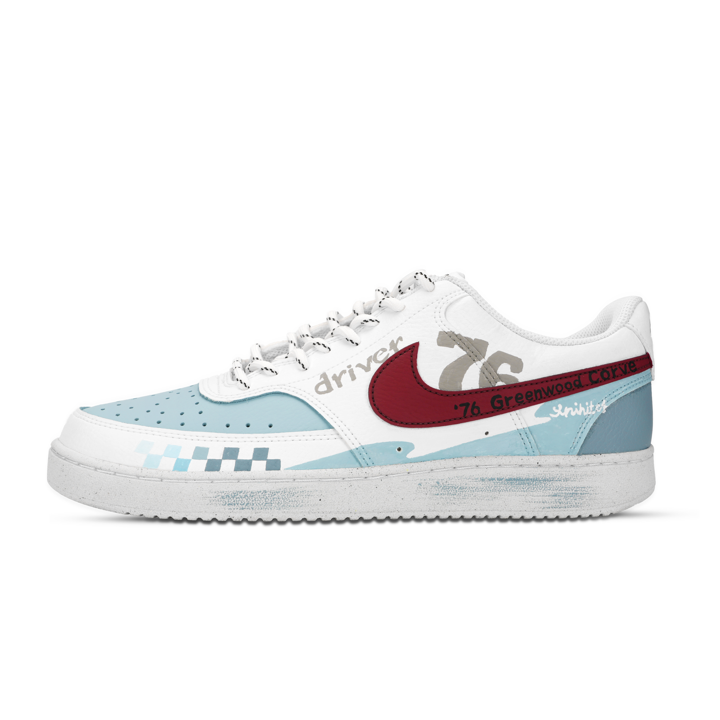 

Nike Кроссовки для скейтборда Court Vision 1 Full Speed Ahead, износостойкие, низкие, мужские, синие, красные, белые
