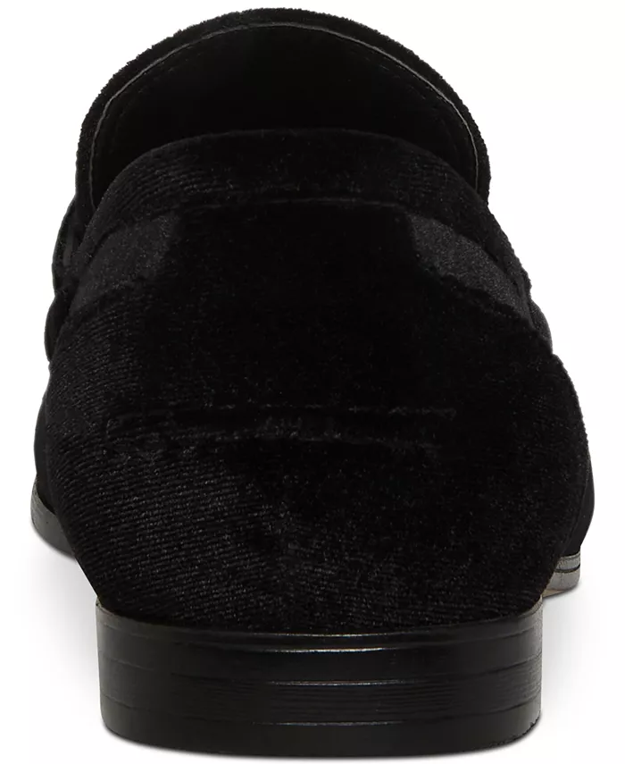 Мужские марокканские бархатные шлепанцы Smoking Slipper Steve Madden, серый — фото 2