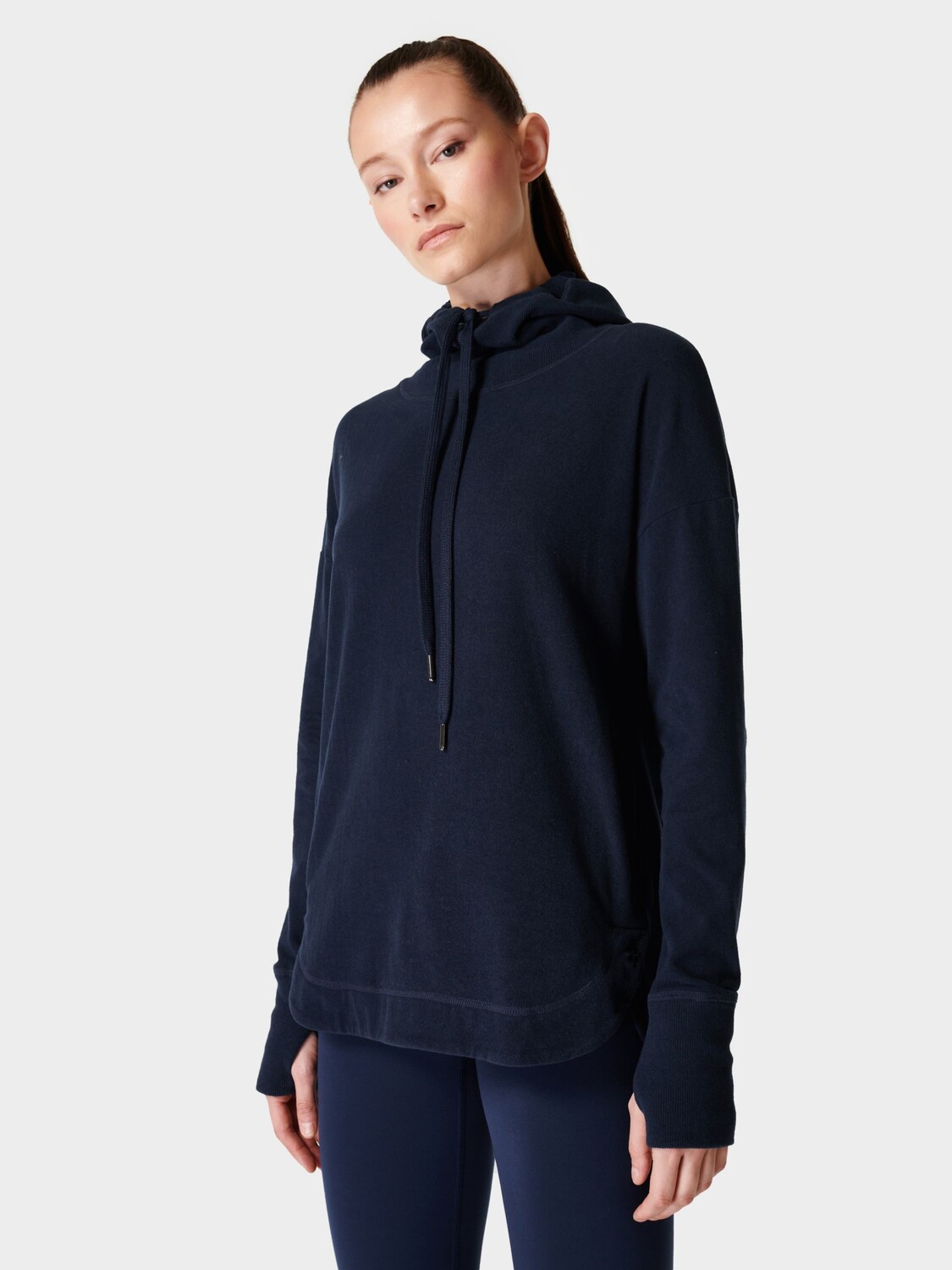

Итальянская флисовая худи Sweaty Betty Escape, темно-синий