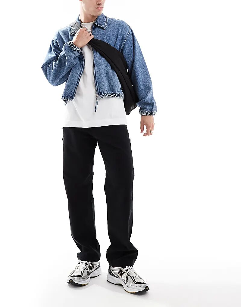 

Плотницкие брюки Jack & Jones широкого кроя черного цвета