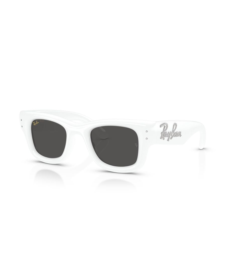 

Солнцезащитные очки-пуховики Wayfarer унисекс с кристаллами, RB4940B Ray-Ban, White and Strass