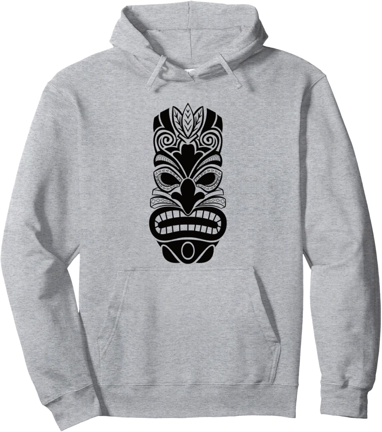 

Худи Polynesia Tiki Maori Hawaiian Tribal, серая (серый меланж) Native Hawaiian Company