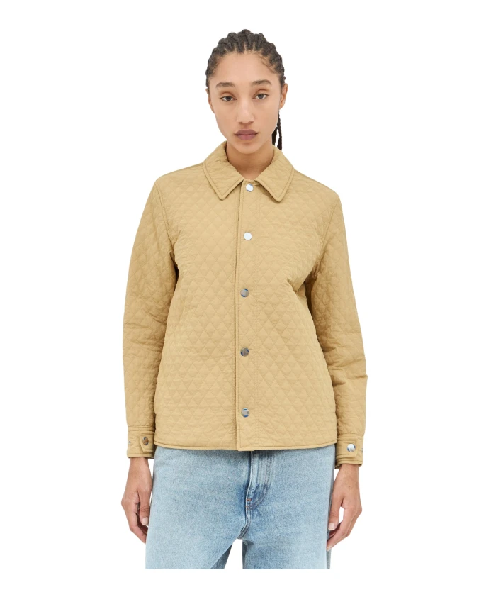 

Двусторонняя стеганая куртка в клетку Burberry, бежевый