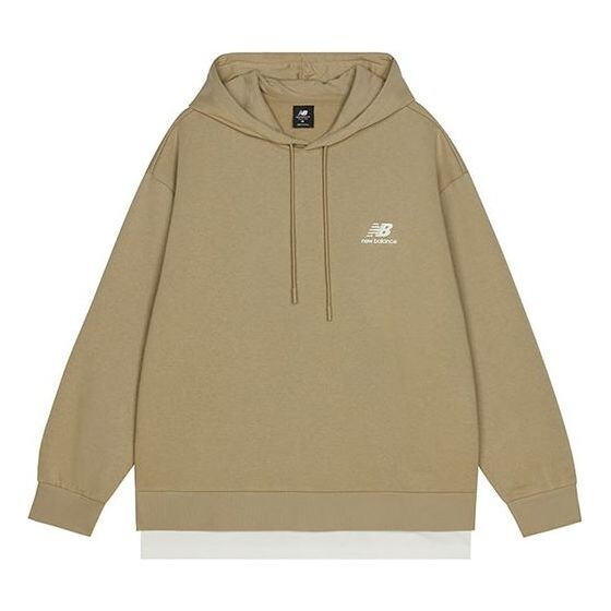 

Толстовка с капюшоном с логотипом New Balance, хаки