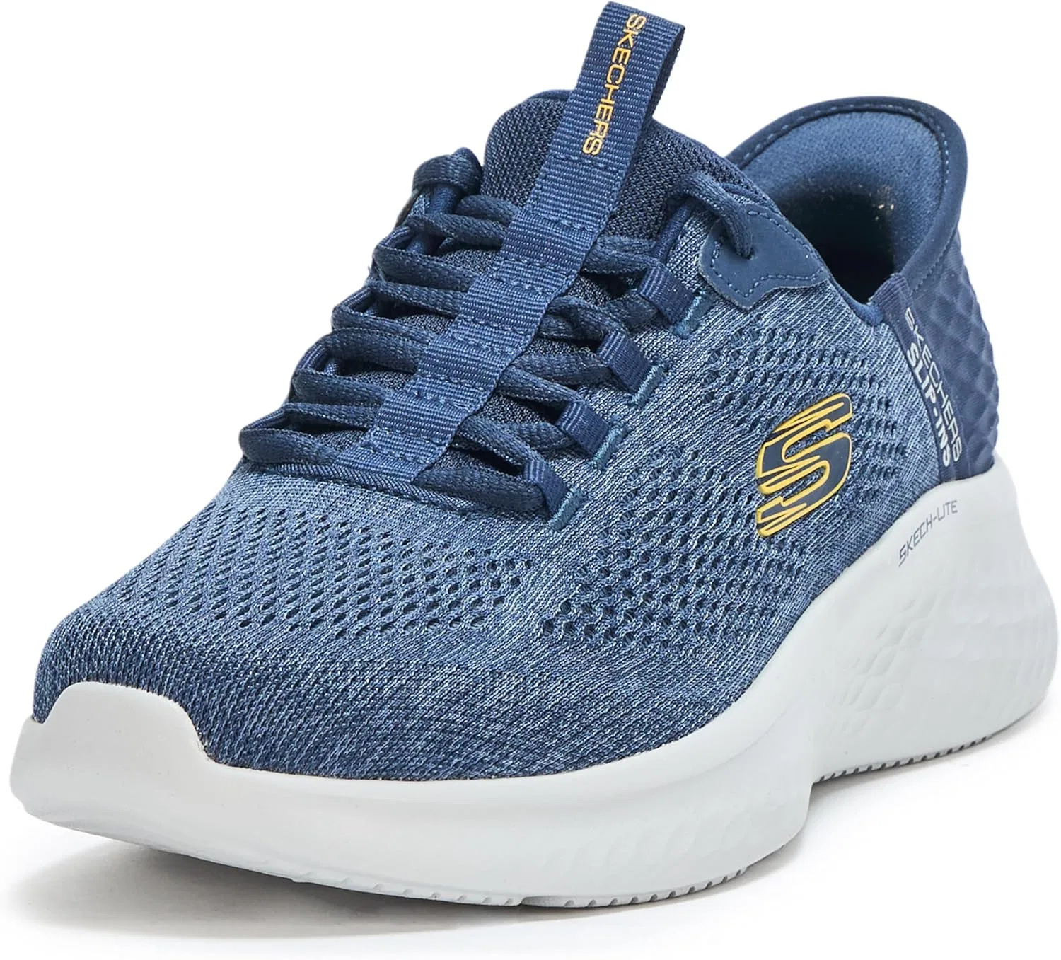 Мужские кроссовки Skechers Skech-lite Pro Primebase Hands Free Slip-in, Navy Lime Green