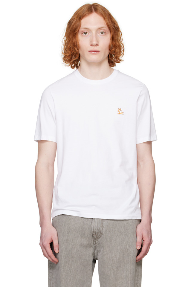 

Футболка Chillax fox с принтом лисы Maison Kitsuné, белый