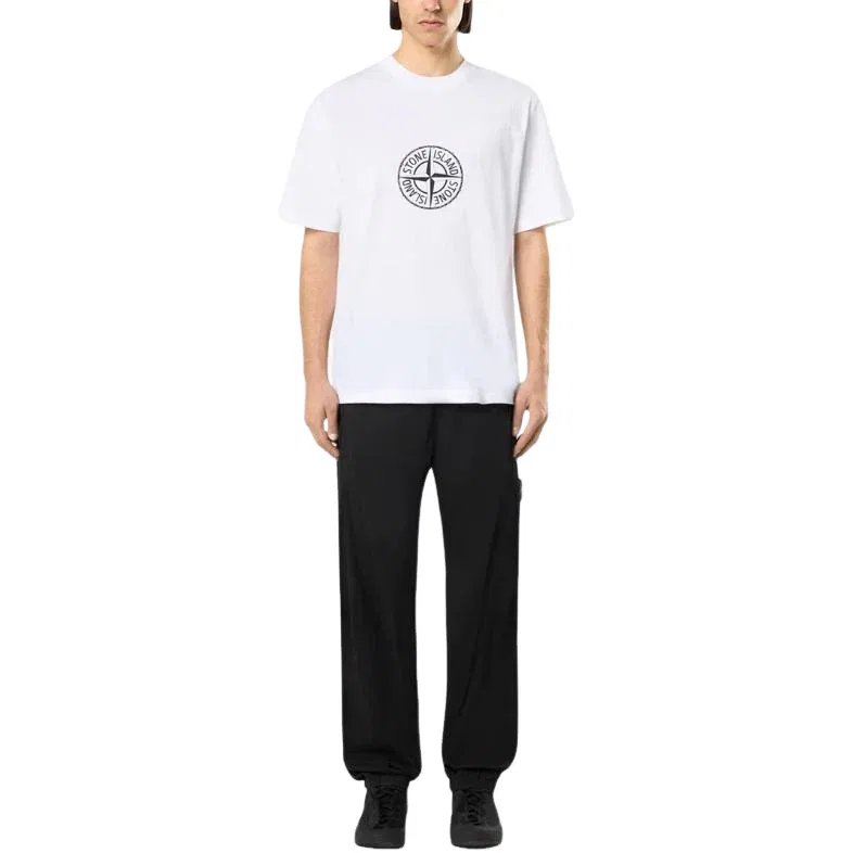 Футболка STONE ISLAND 2100001 All Around Compass, белая, L1S152100001S0362V0001 — фото 3