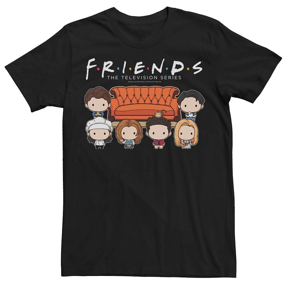 

Мужская футболка Friends Group в стиле чиби с рисунком Licensed Character, черный