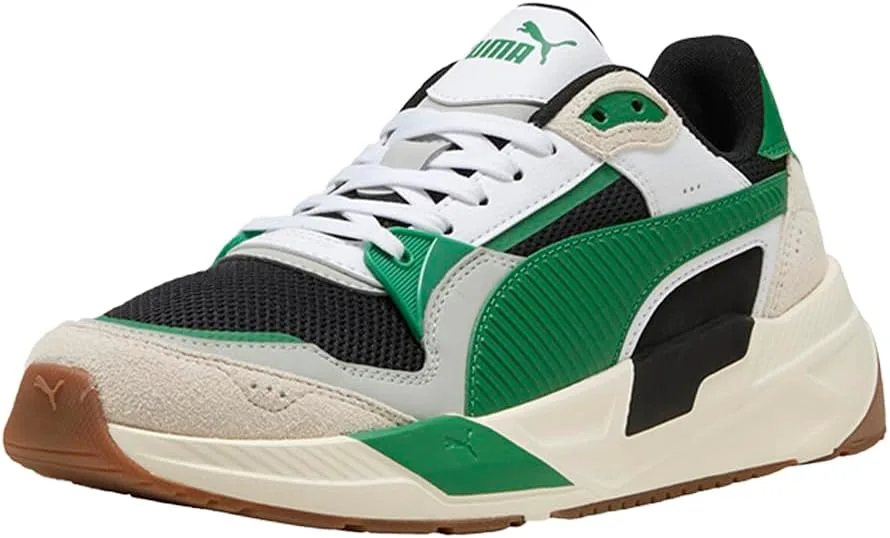 Мужские кроссовки PUMA Trinity 2 с шнуровкой, повседневные - черные, белые, черный — фото 4