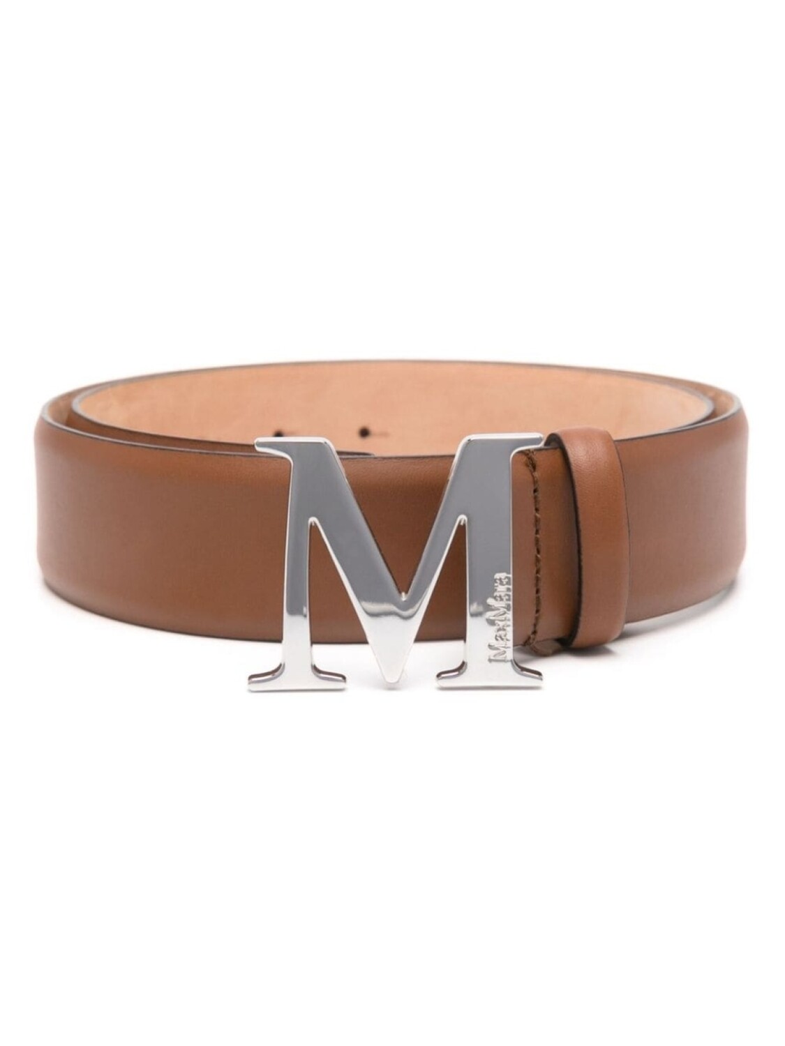 

Max Mara ремень с пряжкой-логотипом, коричневый