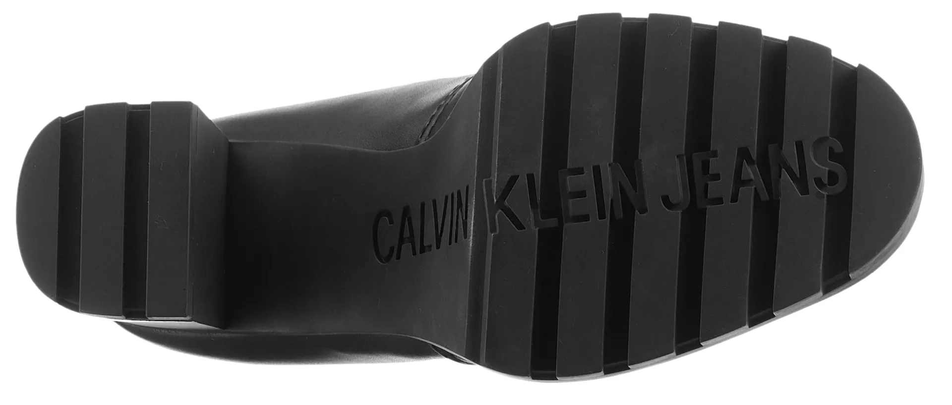 Ботильоны на высоком каблуке Calvin Klein Jeans "HEEL PLATFORM ZIP BOOT MG NAPPA", ботильоны, ботильоны, блочный каблук, с молнией на пятке, черный — фото 3