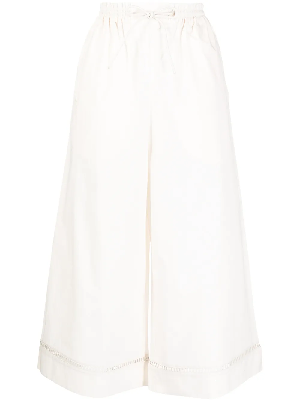 

Укороченные брюки широкого кроя Yves Salomon, белый