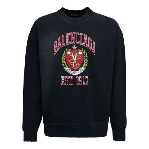 

Свитер est. 1917 college logo print crewneck sweatshirt 'black' Balenciaga, черный