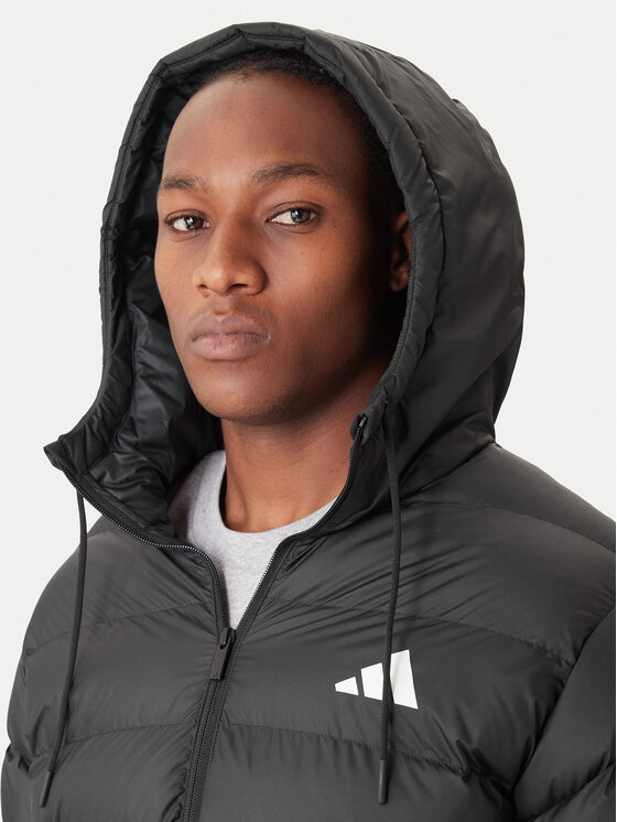 Зимняя куртка regular fit Essentials Climawarm 3-Stripes JM8355 Adidas, черный — фото 4