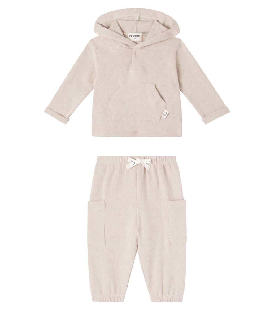 

Детский хлопковый худи и спортивные штаны Cozmo, Stone
