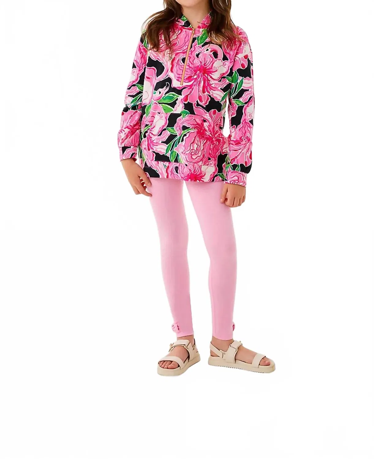 Lilly Pulitzer Мини-худи Kamillie в цвете Onyx Party All Time Luxletic