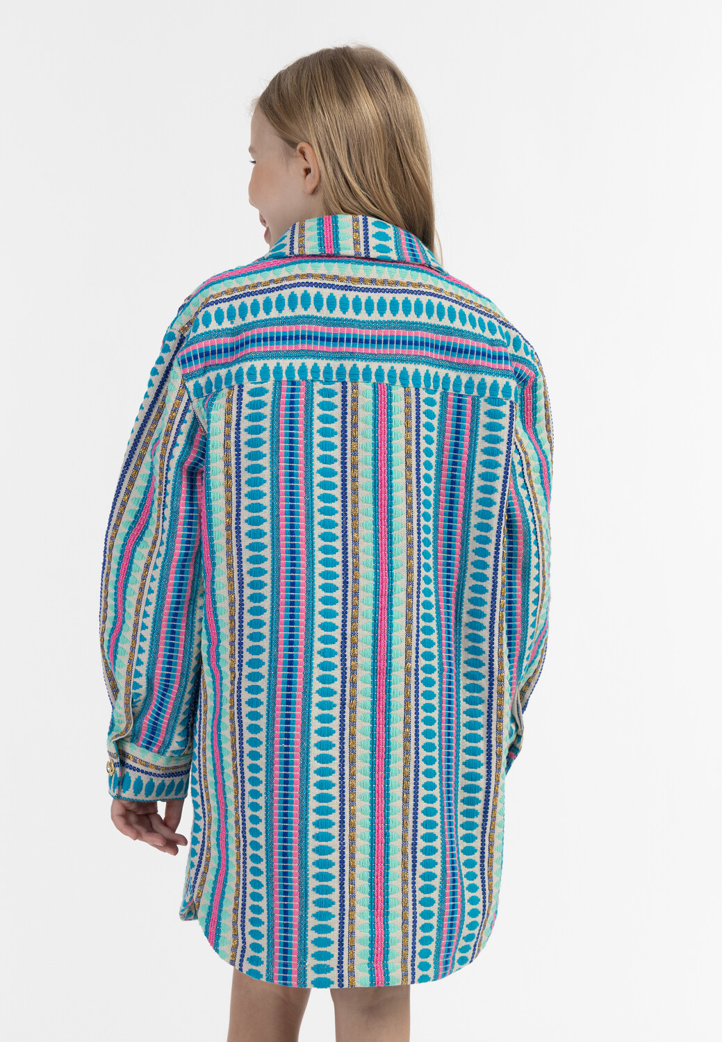 Куртка IZIA Hemdjacke, цвет Mehrfarbig Blau — фото 4