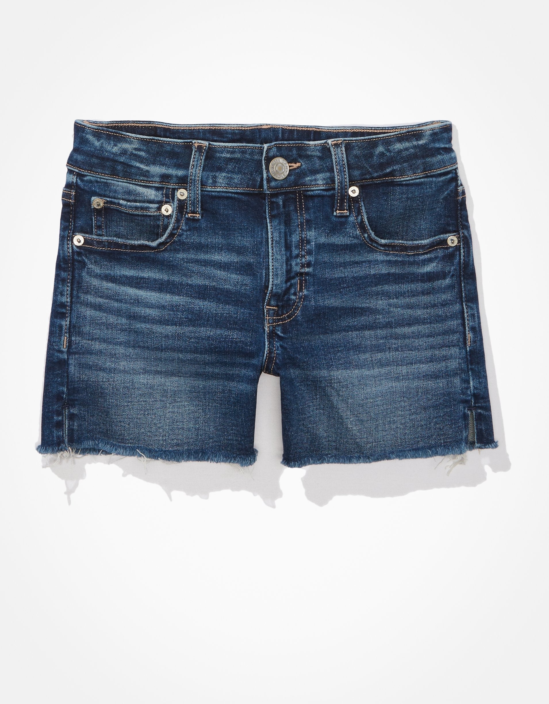 

AE Stretch Denim Миди Шорты American Eagle Outfitters, цвет dark indigo wash