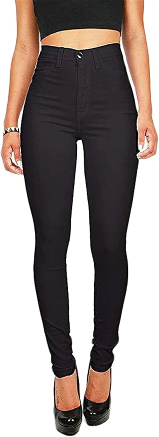 Andongnywell джинсы для женщин High Waisted Stretch Skinny