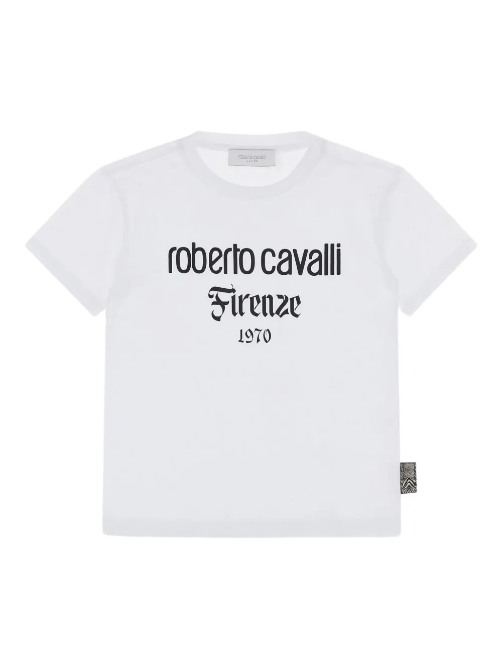 

Футболка с принтом логотипа Roberto Cavalli, белый