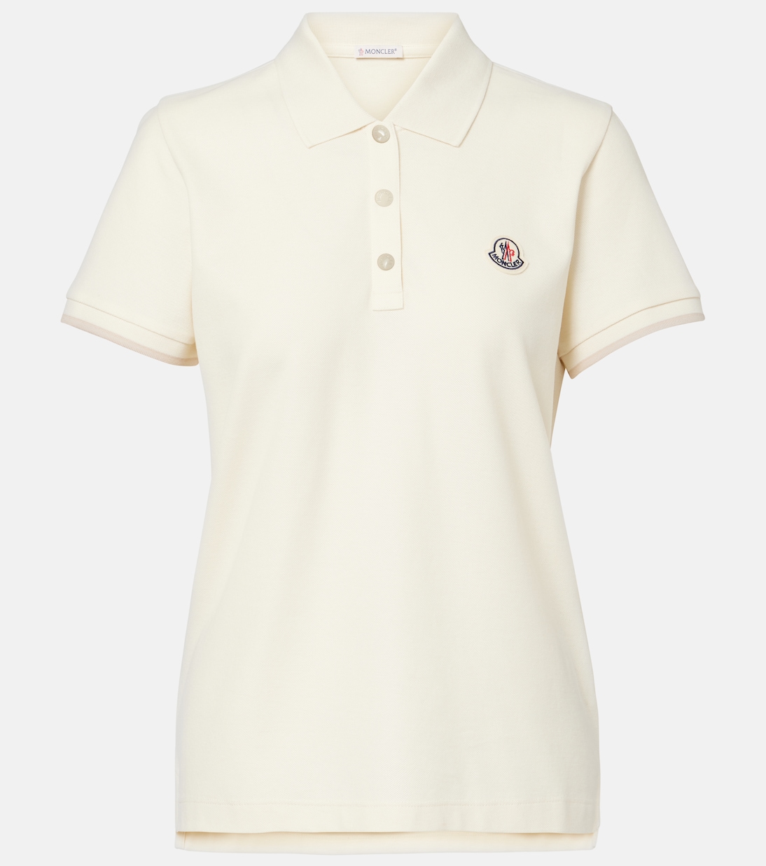 

Хлопковая поло с логотипом Moncler, белый