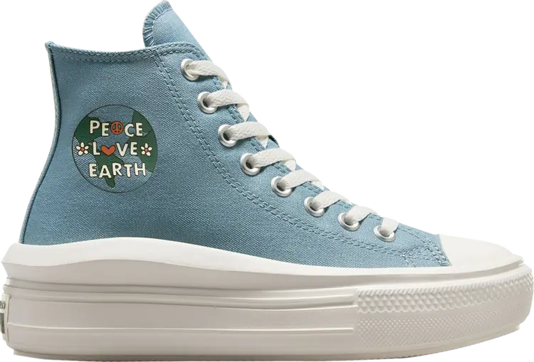 

Кроссовки Wmns Chuck Taylor All Star Move Platform High 'Peace, Love, Earth', синий