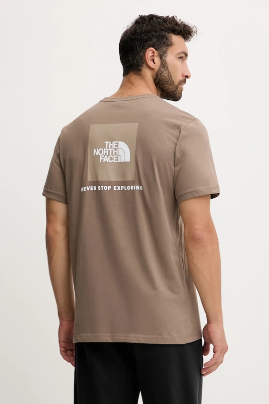 

Хлопковая футболка Redbox The North Face, коричневый
