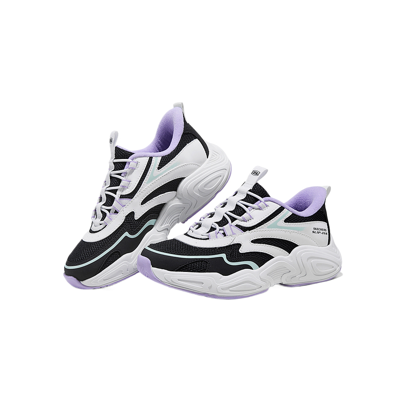 Skechers Kids Sketchers девочки низкие детские повседневные туфли black детские — фото 4
