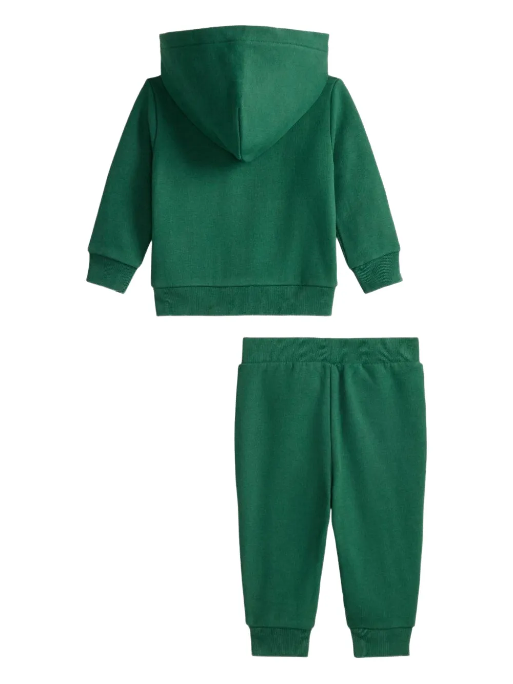 Костюм с капюшоном и брюками Polo Ralph Lauren Kids, зеленый — фото 2