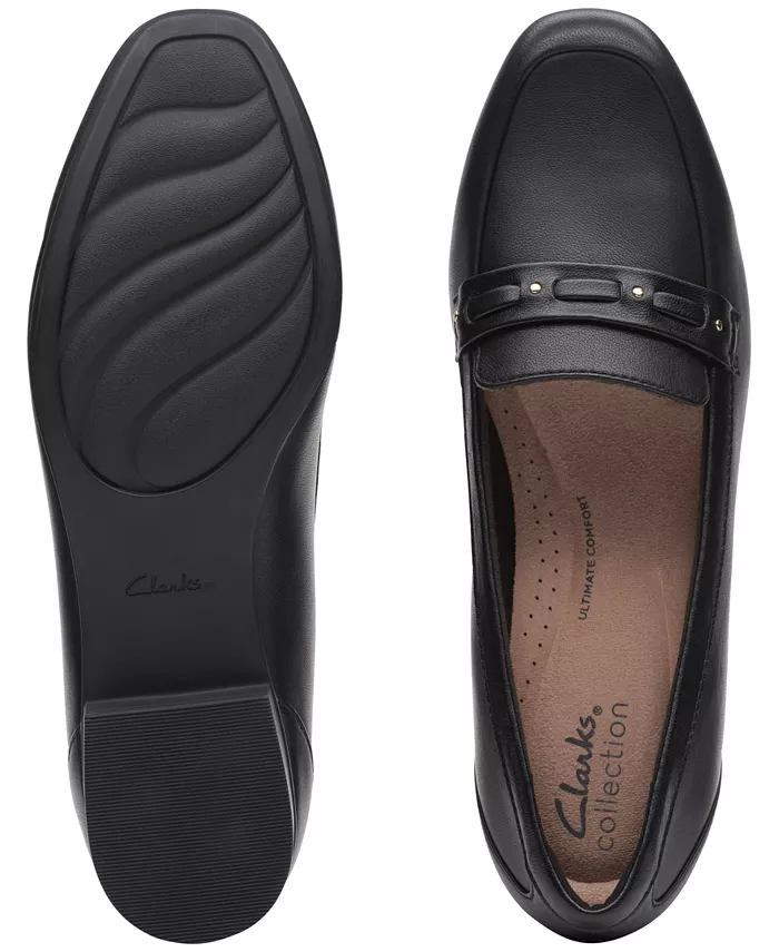 Женские лоферы Juliet Bay с плетеными ремешками Clarks, черный — фото 4