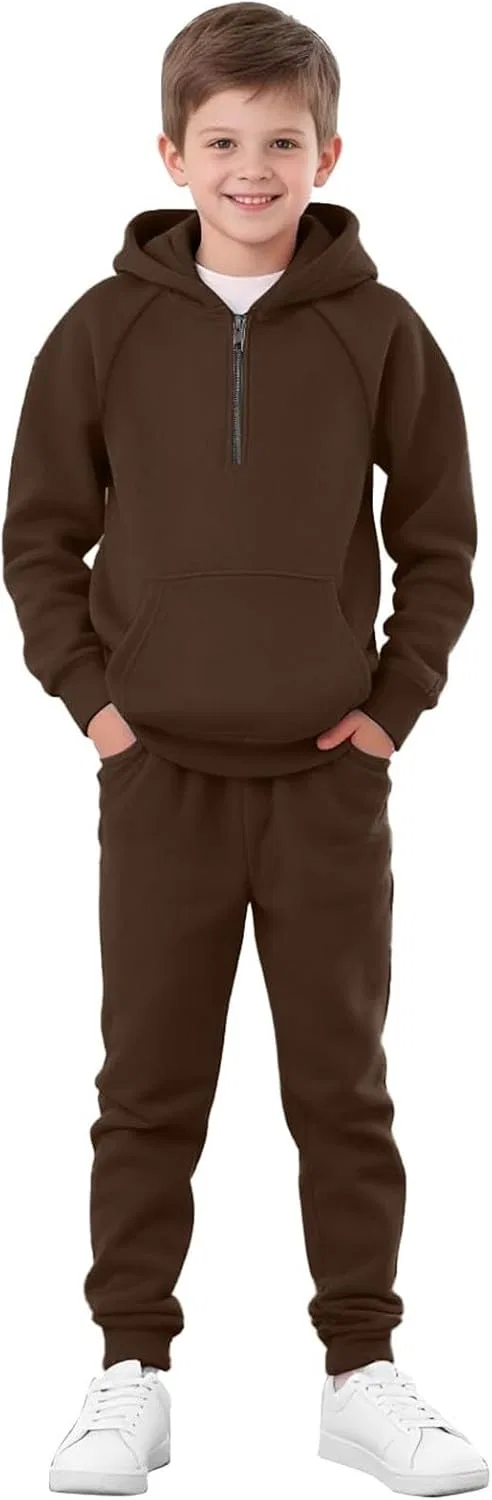 Детский спортивный костюм флисовый, Generic, 2 предмета, Brown