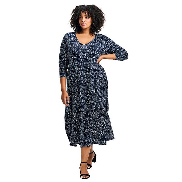 

Женское платье Nylah из трикотажа с ярусами plus size Avenue
