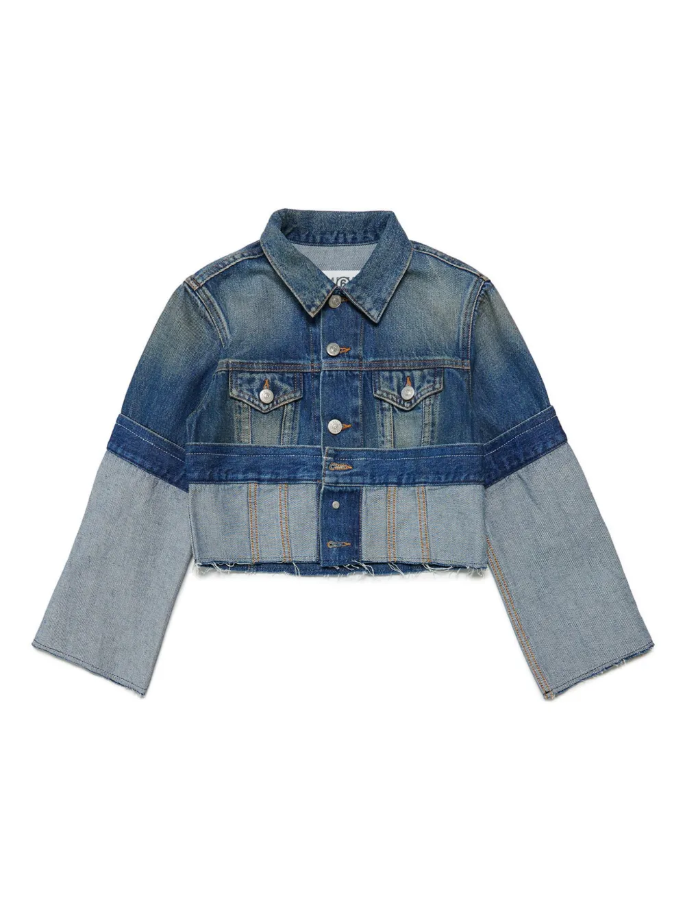 

Джинсовая куртка Re-cut MM6 Maison Margiela Kids, синий