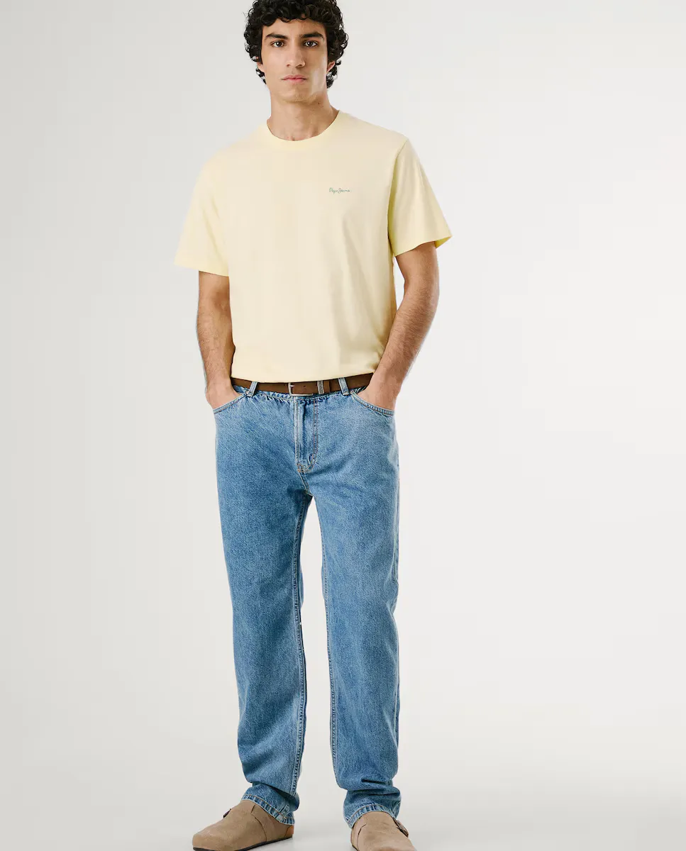 

Мужские джинсы Vaquero Byron fit прямого кроя с застежкой-молнией Pepe Jeans, синий