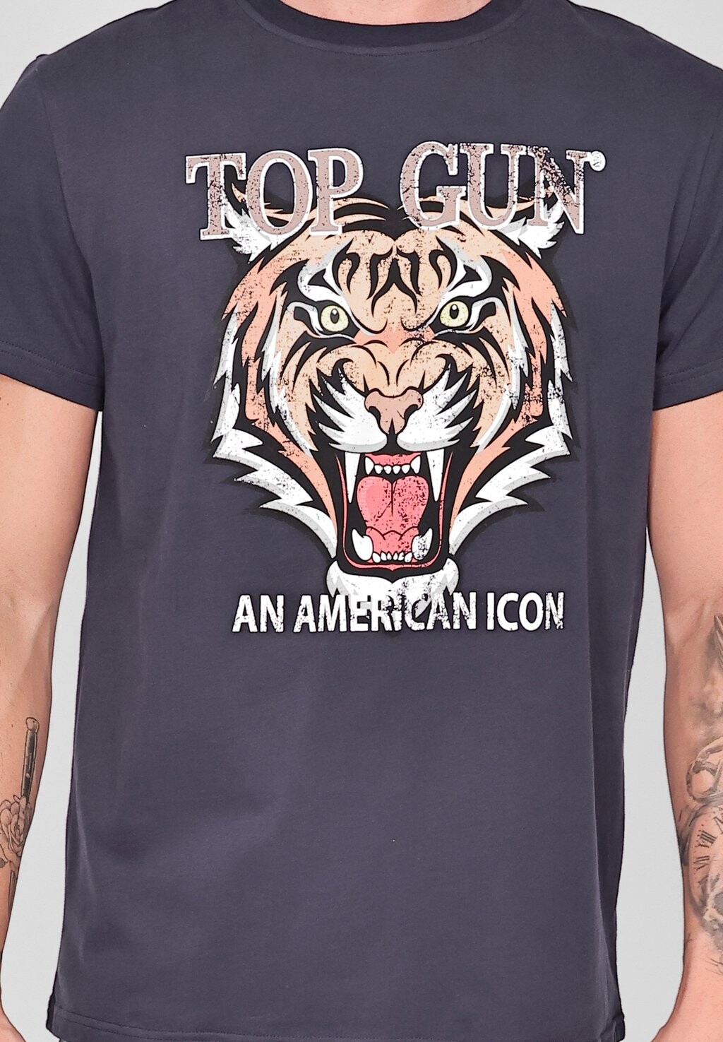 

Футболка с принтом TIGER TG20213017 TOP GUN, синий
